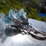 Light blue and silver flowe..