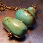 Rustic turquoise necklace, ..
