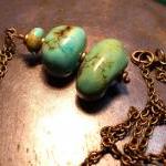 Rustic turquoise necklace, ..