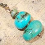 Rustic turquoise necklace, ..